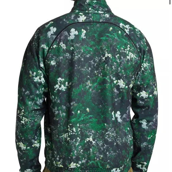 Kenzo abstract green Printed Polyester-Blend Track Jacket Queen Latifah large